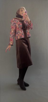 دامن مخمل جیر آستر دار